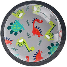 Modello di dinosauro verde rosso grigio Pomelli per Porta Set di 4 Pomelli per Mobili Manopole per Cassetti Cucina Armadio Vetro