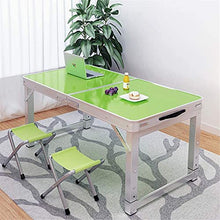 Tavolo da picnic all'aperto Tavolo da esterno e sedia Set Set Pieghevole Picnic Tabella Picnic Portatile Self-Driving Camping Table in lega di alluminio Telaio tavolo in lega non è necessario installa