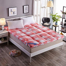 QXTT Materasso Letto Futon Matrimoniale E Singolo Pieghevole E Arrotolabile Materassi da Terra Alto 5cm Futon Trapuntato Salvaspazio per Campeggio Balconi Picnic,Pink-150x200cm