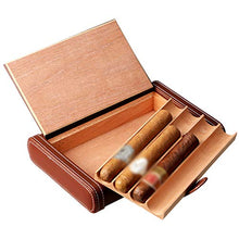 SHAO1 Cigar Humidor, Portatile Legno di Cedro Idratante Cigar Box può Contenere Circa 4 (215 * 152 * 42MM)