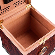 SCDHZP Cigar Idratante Scatola di Cedro Legno di Grandi Dimensioni a Due Piani Cigar Humidor Cigar Cabinet