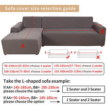 Ryoizen Copridivano con Penisola Elasticizzato Fodere Copridivano Angolare a Forma di L Chaise Longue Sia a Sinistra Sia in Destra all-Inclusive Universale(Graffiti/Bianco，3 Posti+ 4 Posti)