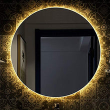 L&ED Specchio Rotondo Retroilluminato, Specchio Cosmetico A Led A Parete, Specchio Da Barba Senza Cornice Con Luce, Antideflagrante Ad Alta Definizione