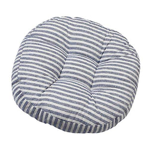 FLAMEER Tatami Pad Chair Coprisedili Cuscini per Mobili da Giardino Rotondi - Strisce Blu
