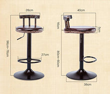 JXXDDQ Retro Sgabello Alto Sgabello da Bar Sgabello da Bar Sgabello Alto in Metallo Decorazione Frontale Sgabello Girevole Sgabello Girevole (Color : A)