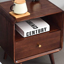 XUSHEN-HU comodino con 1 cassetto-comodino con gambe in legno tornito 1 ripiano comodino per camera da letto comodini (colore : marrone, dimensioni: 35 x 45 x 50 cm)
