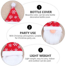 Amosfun 6 Pezzi Copri Bottiglia di Vino di Natale Tomte Gnomo Svedese Bottiglia di Vino Toppers Decorativo Decorazioni Natalizie Scandinave Babbo Natale Decorazioni per La Tavola Festa