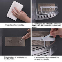 Qianduoduo888 Mensola Doccia Angolare, Mensola Angolare per Bagno in Alluminio Antiruggine Senza Foratura, Montaggio A Parete per Doccia Cucina per Cucina E Accessori da Bagno