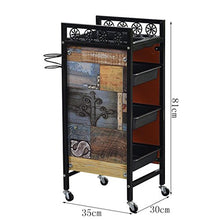 Scaffale CHDE Cremagliera - Carrello del carrello del carrello del salone di bellezza Carrello del carrello del carrello a più strati del negozio di barbiere del salone di bellezza carrello degli attr