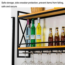 Porta bottiglie da vino Portabottiglie da parete, portabicchieri da vino sospeso in stile industriale multifunzione, portabicchieri in ferro per ripiani artistici in ferro per bar ristorante di casa