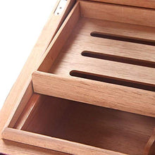 BINGFANG-W Noce humidor Cigar Box Mostra Una Piccola Finestra Trasparente Cigar Cabinet Cigar Humidor