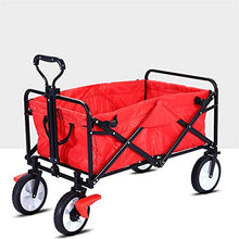 Carrello da giardino in tela per auto, campeggio, carro pieghevole - Carrello pieghevole portatile con capacità di rotolamento auto GaoFan multi-funzione, carrello pieghevole, nero
