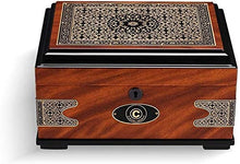 AMOYEE Sigaro Siguard Humidor Humidor, Stampa retrò Europea Emboss Cedar in Legno massello di Legno Grande Cabinet di Cigaro