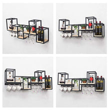 Porta Bottiglie da Vino Wine Rack Holder Vino Mensola Pensile del Vino del Metallo Espositore di Vino in Ferro Battuto Stare Ristorante Mensola Supporto A Parete della Cucina Bicchiere di Vino Mobili