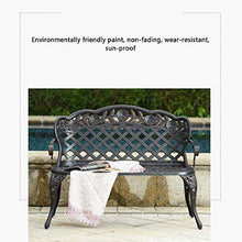 LXLH Panca da Giardino Panca da terrazza Panche da Giardino panchine Decorative retrò, Panca in Alluminio con Schienale e braccioli, Sedia a Sdraio per Balcone all'aperto, Adatto per Prato, veran