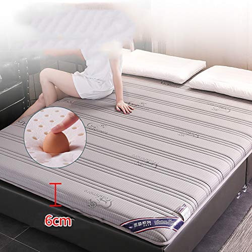 Nileco Ultra Soft Materasso in Lattice, Materassino Trapuntato Pieghevole Rotolo da Letto Giapponese Dormire Fodera del Materasso Pad per La Casa,Studente Materasso-Grigio Chiaro 120x200cm(47x79inch)