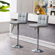IntimaTe WM Heart Sgabelli Bar in Pelle Finta Disegno Moderno Movemento Regolabile Lift Gas Sgabello (Grigio Pelle)