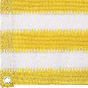 KANULAN Schermo Anti-UV Occhiello Metallico E Corda Esterna Piattaforma Recinzione Copertura Privacy Protection Steccati (Color : Yellow-White, Size : 2x20m)