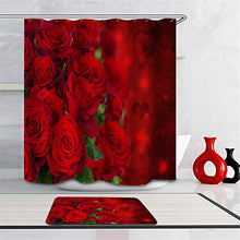 LIYAN Combinazione Bagno. Immagini Chiare E Colori Vivaci Rendono Il Tuo Bagno Pieno di Vita. Accessori da Bagno. Romanza. Fiore Rosa Rossa.