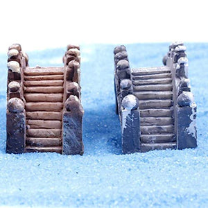QULONG Ornamenti da Giardino Outdoor 2 Pezzi Retro Arch Bridge Fish Tank Acquario Micro Paesaggio Ornamenti in Miniatura - Colore Casuale