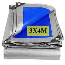 MTYLX Telo Multiuso per Esterni ， Telo, Pe Telo Leero Blu Argento Telo per Camion per Auto Telo Antipioia Telo Parasole Telo Di Terra Dimensioni Personalizzate,3X4M,3X4M