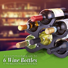 YWYW Portabottiglie in Legno, portabottiglie per Vino da 6 Bottiglie, Organizer per Vino da Tavolo, Base in Legno per Decorazioni per la casa, Bar, Cantina