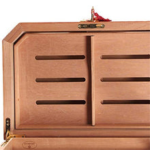 Cigar Box di stoccaggio Placcato Oro umidificatore igrometro Cigar Humidor Cedro Spagnolo Classic Legno Piano di Vernice Perfetto da Usare in Ufficio e Camera da Letto