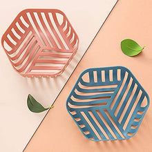 litty089 - Portaoggetti da Cucina Decorativo, Elegante, a Tinta Unita, Forma Cava, per Frutta e Verdura Blue