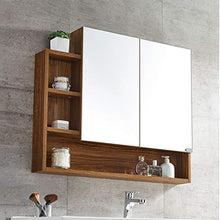 Sink armadietto dei medicinali Mobile a Specchio Mobile da Bagno a Parete Box Specchio Impermeabile Specchio con mensola (Color : Bianca, Size : 80 * 13.5 * 75cm)