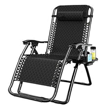 Hyua Zero gravity - Sedia a sdraio regolabile, sedia reclinabile per mobili da esterni, pieghevole, per spiaggia, piscina, cortile, giardino, campeggio (senza cuscino)