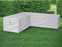 Perel - Fodera per esterni per salotto da giardino, in L, 215 cm