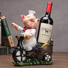 zxb-shop Portabottiglie Wine Holder archiviazione Sorridente Pig Shape Wine Rack personalità Home Kitchen Restaurant Resina Vino Vassoio controsoffitto Cabinet Cantina Portabottiglie da appoggio