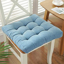 XHNXHN - Cuscino imbottito imbottito per sedia in velluto a coste, traspirante, cuscino quadrato (sedia non inclusa) sedia da giardino, ufficio, sala da pranzo, blu, 45 x 45 cm