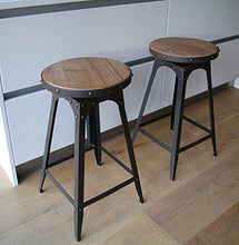 Caffè Stile Regolabile Sgabello Urban Vintage Industriale Rustico - Ruggine Invecchiato