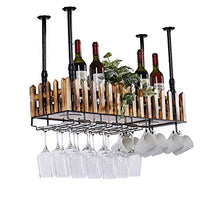 Porta bicchieri da vino da parete per uso domestico, con personalità e supporto per bicchieri di vino, lampada a sospensione in legno massello, per champagne, vino (dimensioni: 60 cm)