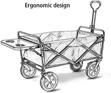 HJBH Pieghevole Outdoor Utility Wagon con la Tabella e la Coppa, Pieghevole Carrello a Mano Multifunzione Carrello Adatta for Il Campeggio Picnic Beach (Color : J)