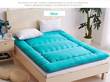 YXDDG Stuoia del Pavimento di Tatami di Sonno Premium Regina Formato Piano futon materassi, Pieghevole, Yoga-Blu 150x220cm(59x87inch)