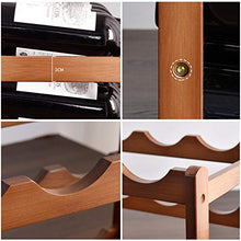 HWG Portabottiglie in Legno Porta Bottiglie di Vino Legno, Bottiglie A 4 Livelli 16, Lechnical Portavini, per Arredamento Casa Bar, Cantina, Cabina,D