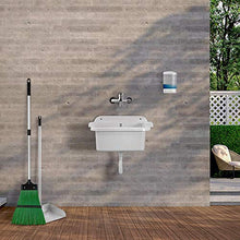 Pilozzo Lavatoio in Resina, 58x45 cm Bianco, con Portasapone, Ideale per Installazione a Muro