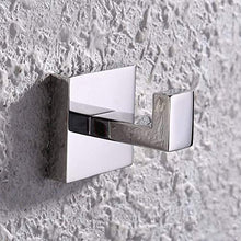 Eono Essentials, gancio appendiabiti e per asciugamani, per il bagno, in acciaio inossidabile SUS304, finitura lucida, 2 pezzi, A22560-P2