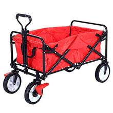 Carrello da giardino in tela per auto, campeggio, carro pieghevole - Carrello pieghevole portatile con capacità di rotolamento auto GaoFan multi-funzione, carrello pieghevole, nero