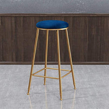 IG Sgabelli da Bar Cucina Sgabelli da Cucina Sgabelli da Cucina Sedie da Pranzo Poggiapiedi Poggiatesta Tappezzeria Casual Sgabello da Pub Alto Casual, con Cuscino in Velluto,Blu,45Cm.
