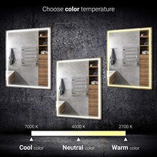 ALASTA® Specchio | Specchio da Bagno con Illuminazione a LED | 100x70cm | Lisbona | Personalizza Specchio a Muro | Bluetooth - Sistema di Altoparlanti