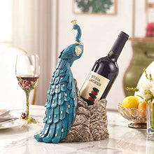 XLBAXLJ Blu Pavone Wine Rack, Creativa Pagina Vino Rack Champagne Decorazioni per Un Veranda Ufficio Soggiorno Camera da Letto