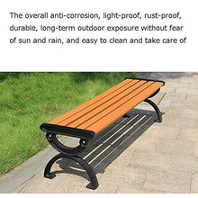 household products Panca da Giardino in Legno per Cortile Esterno, panchina da Giardino per Esterni da Giardino, Sedile Senza Braccia Anti-corrosione con Struttura in ghisa, per Veranda, Prato