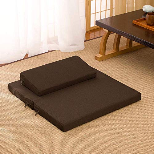 GJBHD Cuscini per Sedili,Tastiera Sedile Futon Mat Stile Giapponese Pieghevole Ispessimento Domestico Stuoia in Ginocchio Fibra di Cocco Biancheria Matt Zen