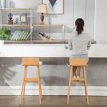 yunyu Sedia Ufficio,Sgabello Alto da Bar in Stile Unico, Altezza 65 cm (25 Pollici), Struttura in Legno massello, Cuscino in Pelle Artificiale, Vernice in Legno, per ristoranti, Bar, caffè, Reception