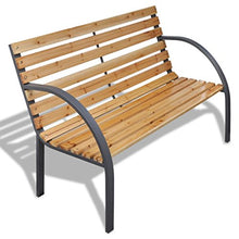 Lingjiushopping Panchina da Giardino con doghe Legno e Telaio di Ferro Larghezza: 62 cm Panchine da Esterno
