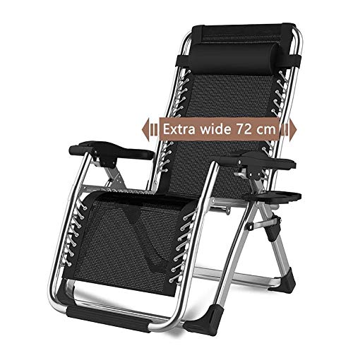 Hfyg Lettino Prendisole Sedie A gravità Zero for Esterni, Sedie A Sdraio for Sedie A Sdraio for Il Giardino da Spiaggia Sedia da Campeggio Pieghevole for Sedie da Campeggio 200kg Chaise Longue