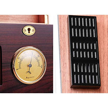 ZYING Cigar Humidor a Mano in Legno Cigar Box Desktop Humidor con igrometro e umidificatore, Cedar divisore detiene Il 100 sigari